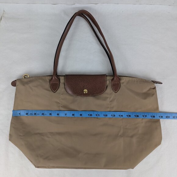 Longchamp Le Pliage Nylon Handbag Beige – Preowned, Great Deal, Chic! - Picture 14 of 16